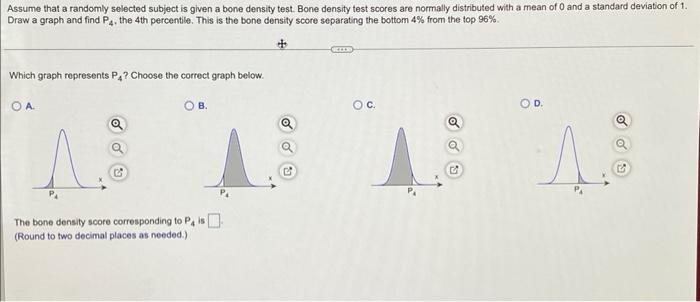 Assume That A Randomly Selected Subject Is Given A Bone Density Test Bone Density Test Scores Are Normally Distributed 1