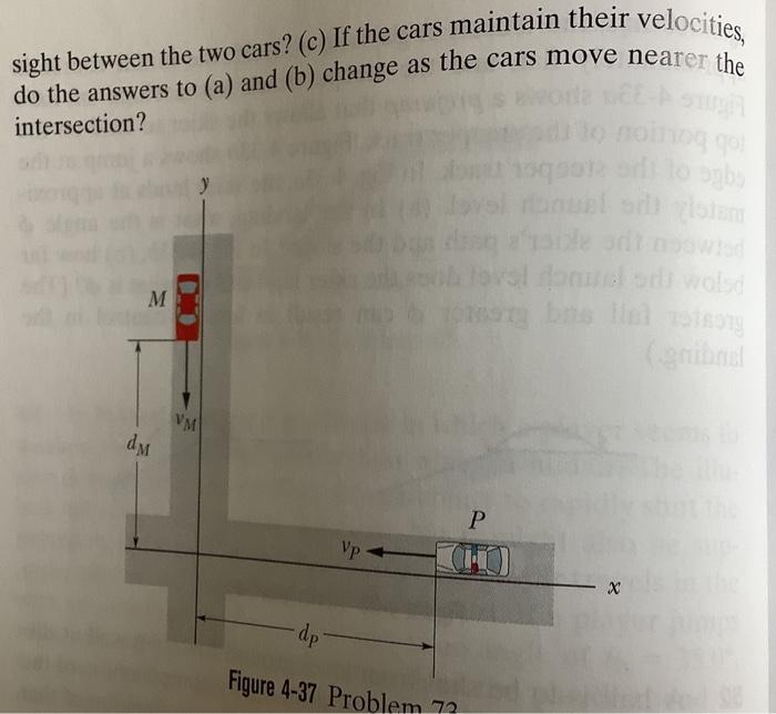 73 Two Highways Intersect As Shown In Fig 4 37 At The Instant Shown A Police Car P Is Distance Dp 800 M From The Int 2