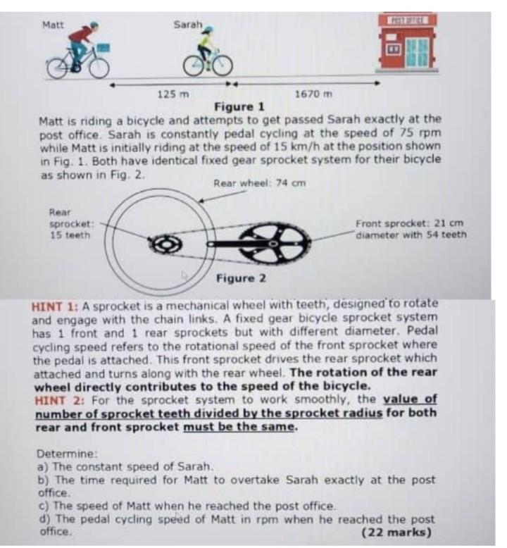 Matt Is Riding A Bicycle And Attempts To Get Passed Sarah Exactly At The Post Office Sarah Is Constantly Pedal Cycling 1