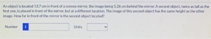 A Concave Mirror Has A Focal Length Of 46 Cm The Image Formed By This Mirror Is In Front Of The Mirror And Located 91 C 2
