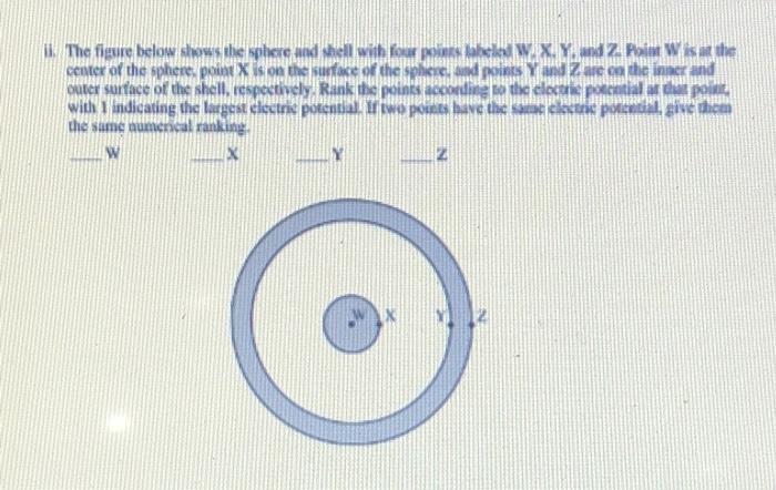 Cruter Of The Spheres Point X Is On The Surface Of The Spheres And Poinis Y And Z Anc Oo The Inser And The Same Numerica 1