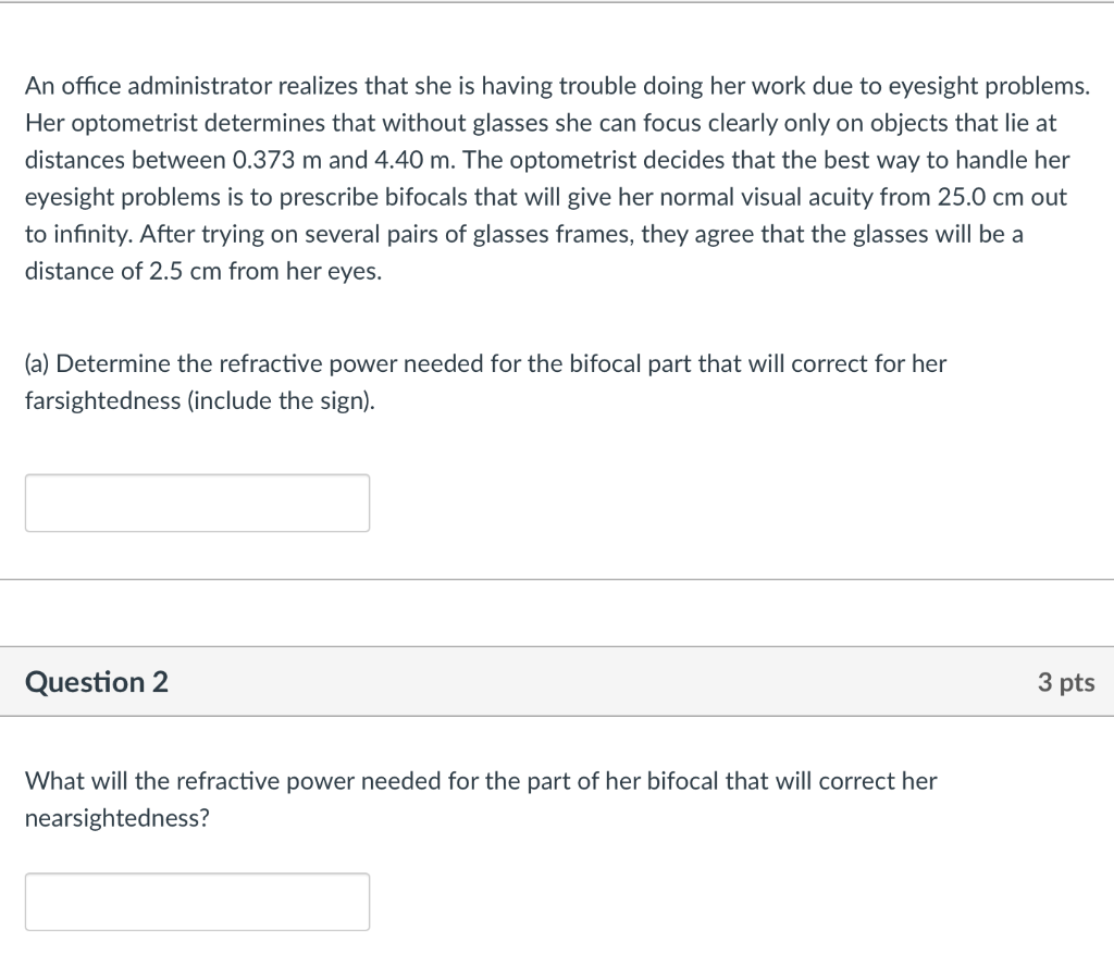 An Office Administrator Realizes That She Is Having Trouble Doing Her Work Due To Eyesight Problems Her Optometrist Det 1