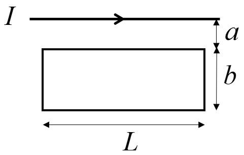 A Rectangular Loop Of Wire Is Placed Next To A Straight Wire As It Is Shown In The Picture There Is Current I 3 5a In B 1