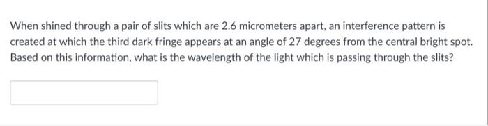At What Angle Is The First Order Maximum For 450 Nm Wavelength Blue Light Falling On Double Slits Separated By 0 047 Mm 2
