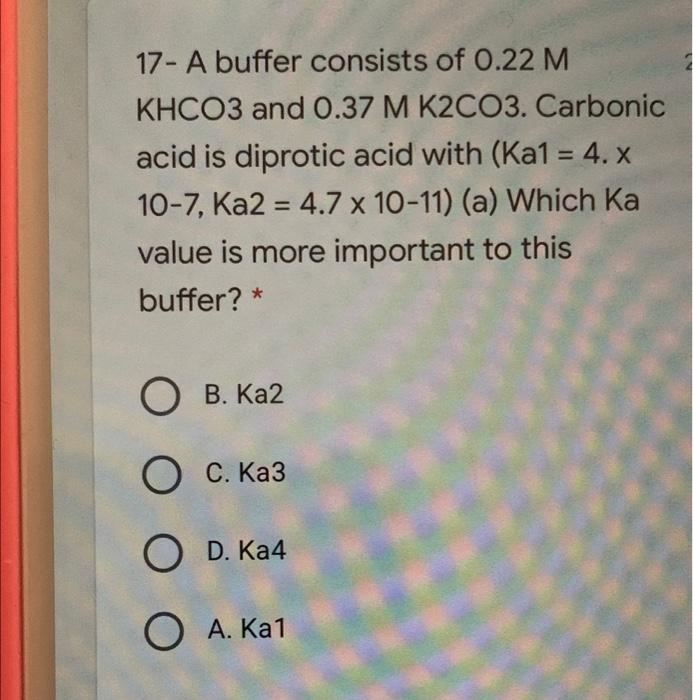 2 In Order To Prepare A Buffer With Ph 10 00 What Ratio Of A Ha Is Needed For An Acid Ha Whose Pka Is 10 32 2