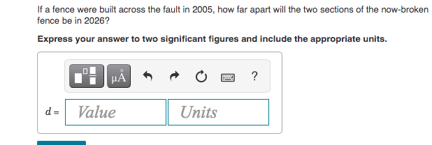 If A Fence Were Built Across The Fault In 2005 How Far Apart Will The Two Sections Of The Now Broken Fence Be In 2026 1