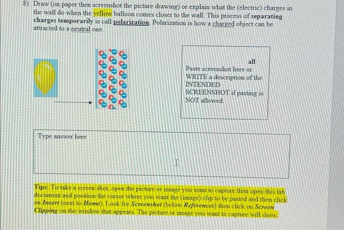 8 Draw On Paper Then Screenshot The Picture Drawing Or Explain What The Electric Charges In The Wall Do When The Ye 1