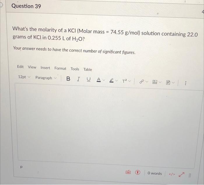 Question 38 4 P What Volume Of A 1 80 M Stock Solution Is Needed To Prepare 10 5 L Of A 0 85 M Diluted Solution Your An 2