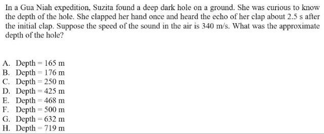 In A Gua Niah Expedition Suzita Found A Deep Dark Hole On A Ground She Was Curious To Know The Depth Of The Hole She 1