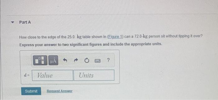 Figure How Close To The Edge Of The 25 0 Kg Table Shown In Eigure 1 Can A 72 0 Kg Person Sit Without Tipping It Over 2