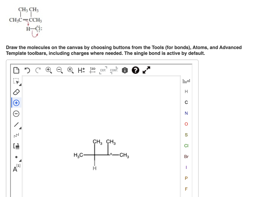 Draw The Molecules On The Canvas By Choosing Buttons From The Tools For Bonds Atoms And Advanced Template Toolbars 1
