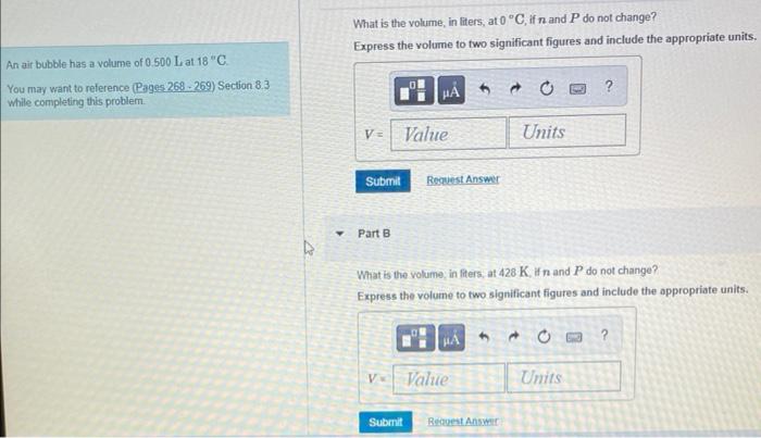 Express The Volume To Two Significant Figures And Include The Appropriate Units Part B In Image Part C In Image 1