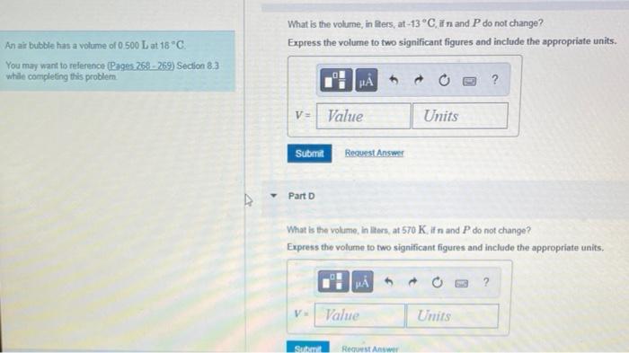 Express The Volume To Two Significant Figures And Include The Appropriate Units Part B In Image Part C In Image 3