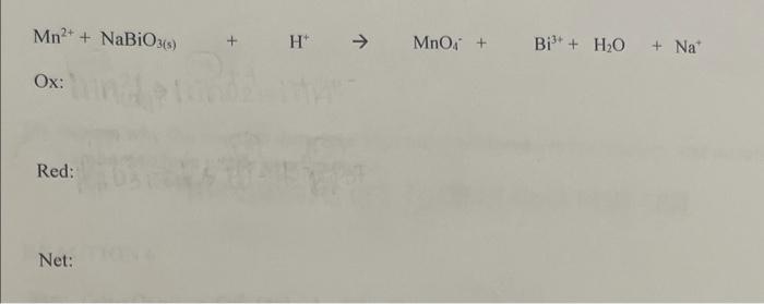 Mn2 Nabio3 5 H Mno4 Bi3 H2 O Na Ox Red Net 1
