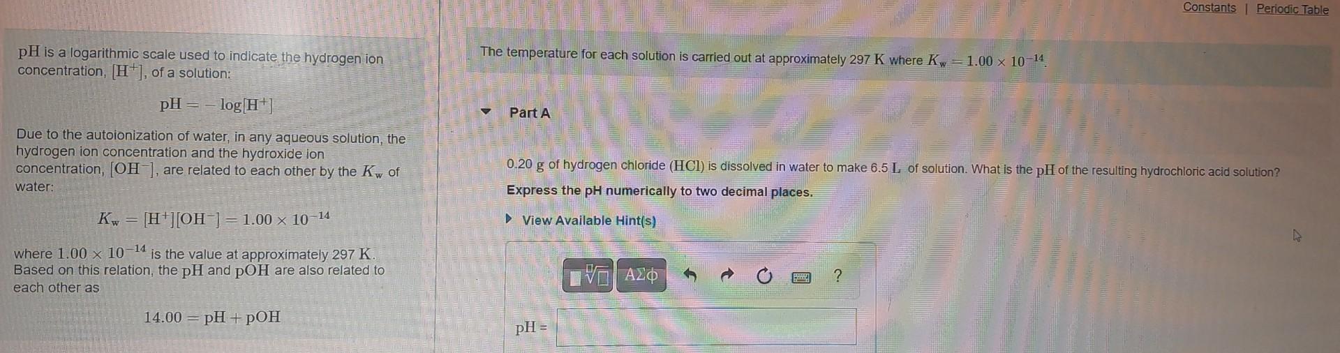 Ph Is A Logarithmic Scale Used To Indicate The Hydrogen Ion The Temperature For Each Solution Is Carried Out At Approxi 1