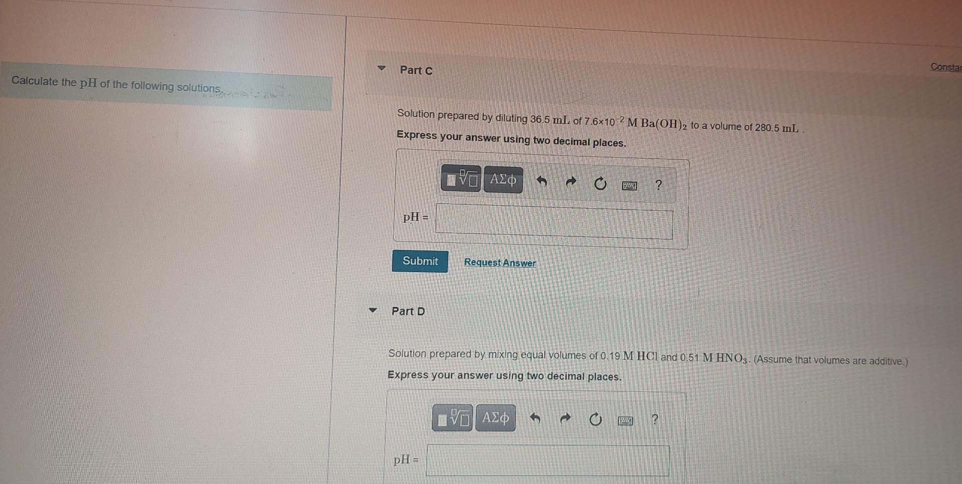 Calculate The Ph Of The Following Solutions Solution Prepared By Dissolving 0 21 G Of Sodium Oxide In Water To Give 136 2