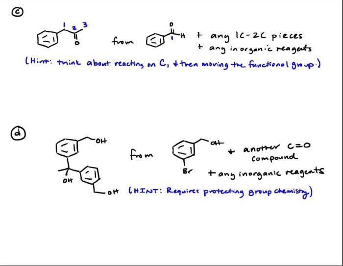 4 Consider The Following Retrosynthes Is Problems Provide A Plausible Retrosynthetic Patnway For Each And Include For 2