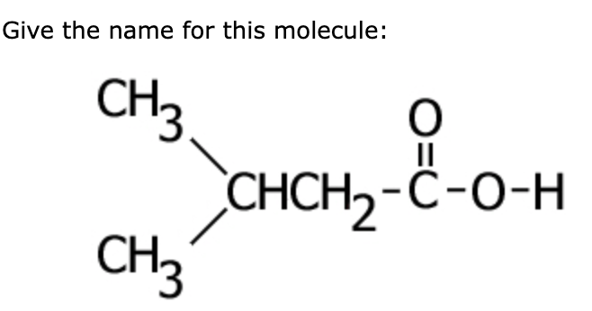 Give The Name For This Molecule 1