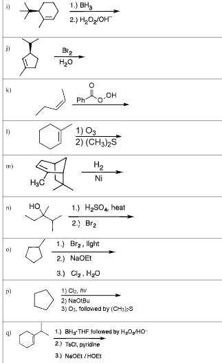 1 Draw The Structure Of The One Major Groduct Expected For Each Of The Following Reactions Or Reaction Secuences Indic 2