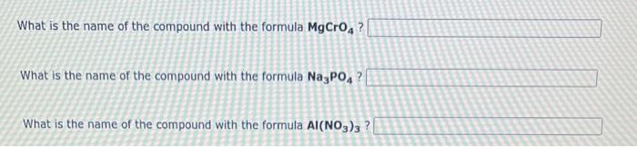 What Is The Formula For The Dichromate Ion What Is The Name For Cro4 2 Ion What Is The Formula For The Sulfate Ion 3