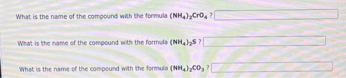 What Is The Formula For The Dichromate Ion What Is The Name For Cro4 2 Ion What Is The Formula For The Sulfate Ion 5