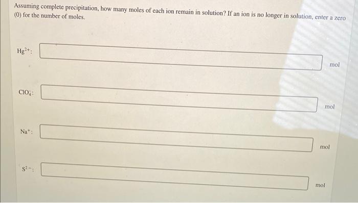If A Solution Containing 99 33 G Of Mercury Ii Perchlorate Is Allowed To React Completely With A Solution Containing 14 2