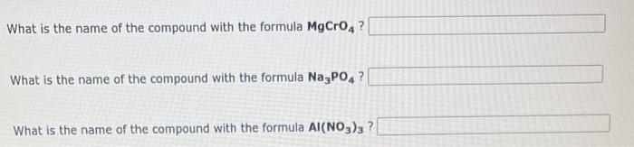 What Is The Name Of The Compound With The Formula Agcl What Is The Name Of The Compound With The Formula Nii2 What I 4
