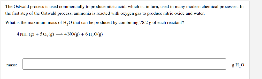 The Ostwald Process Is Used Commercially To Produce Nitric Acid Which Is In Turn Used In Many Modern Chemical Process 1