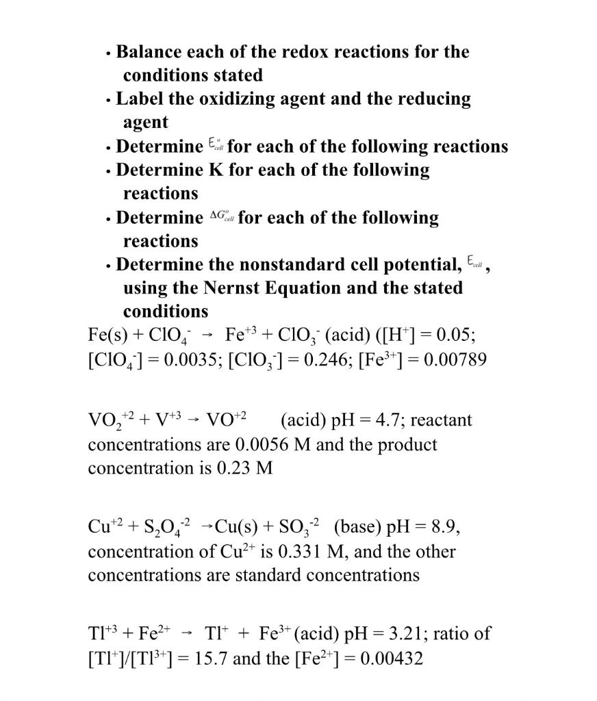 Please Solve The Bullet Points For Each Equation 1