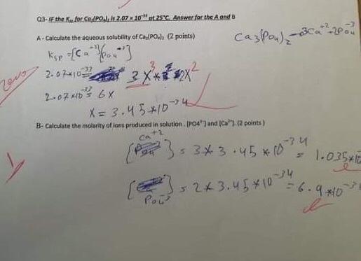 03 1f The Kufer Cpo 12 07 201 St 25 C Answer For The Aand A Calculate The Aqueous Solubility Of Copoch 2 Points Ca3 1