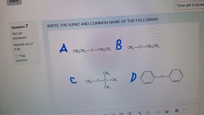 Write The Iupac And Common Name Of The Following 3 Ch3 Ch2 O Ch2 Ch3 Ch O Ch2 Ch3 1