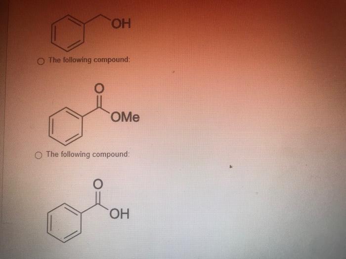 What Is The Product The Following Compound The Following Compound No Reaction The Following Compound The Following 3
