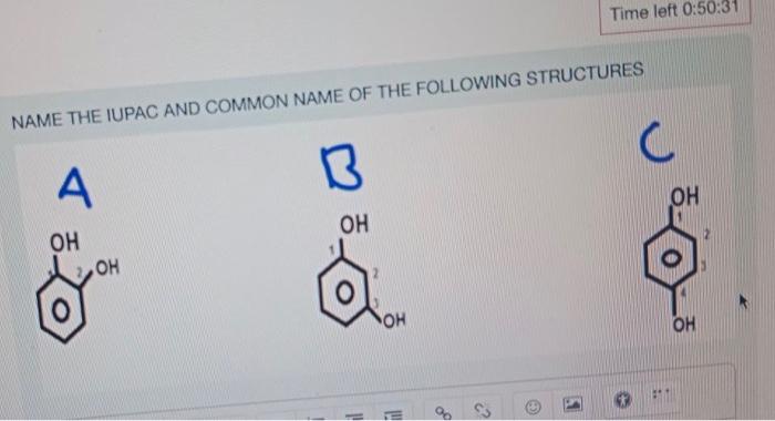 Name The Iupac And Common Name Of The Following Structures 1