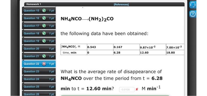 For The Rearrangement Of Ammonium Cyanate To Urea In Aqueous Solution At 50 C Nh4 Nco Nh2 2 Co The Following Data Have 2
