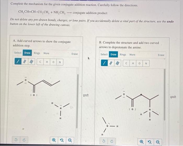 Ch3 Ch Ch Co2 Ch3 Nh2 Ch3 Conjugate Addition Product Do Not Delete Any Pre Drawn Bonds Charges Or Lone Pairs If Y 1