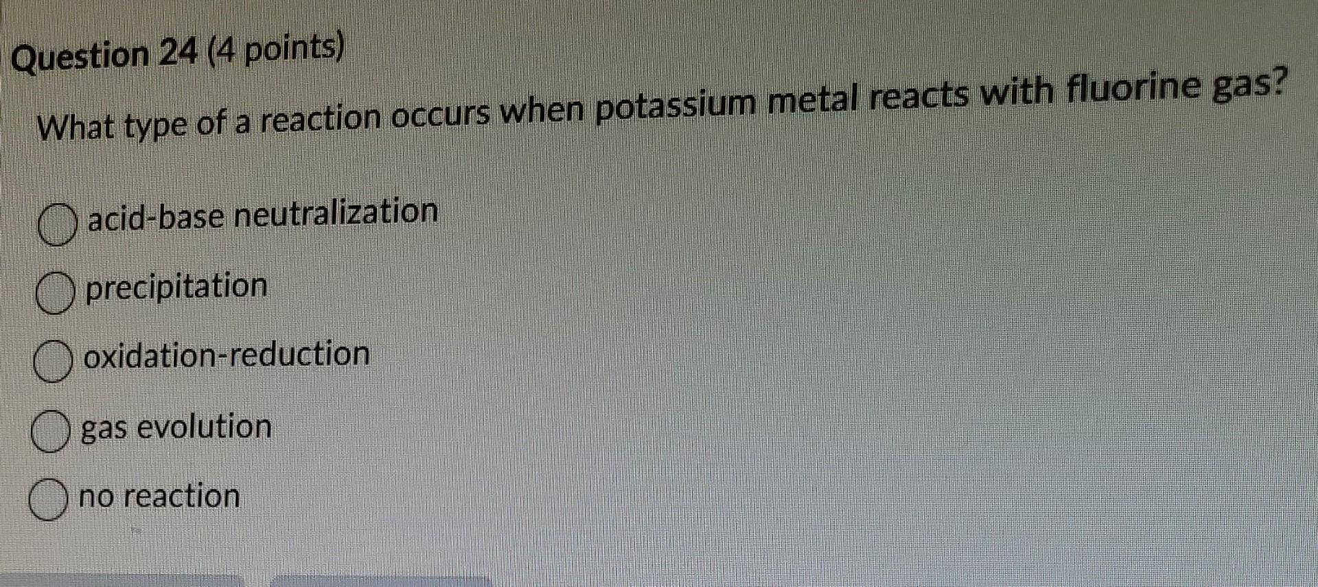 Question 16 4 Points What Type Of Chemical Reaction Is Illustrated In The Following Example So2 G O2 G So3 G De 9