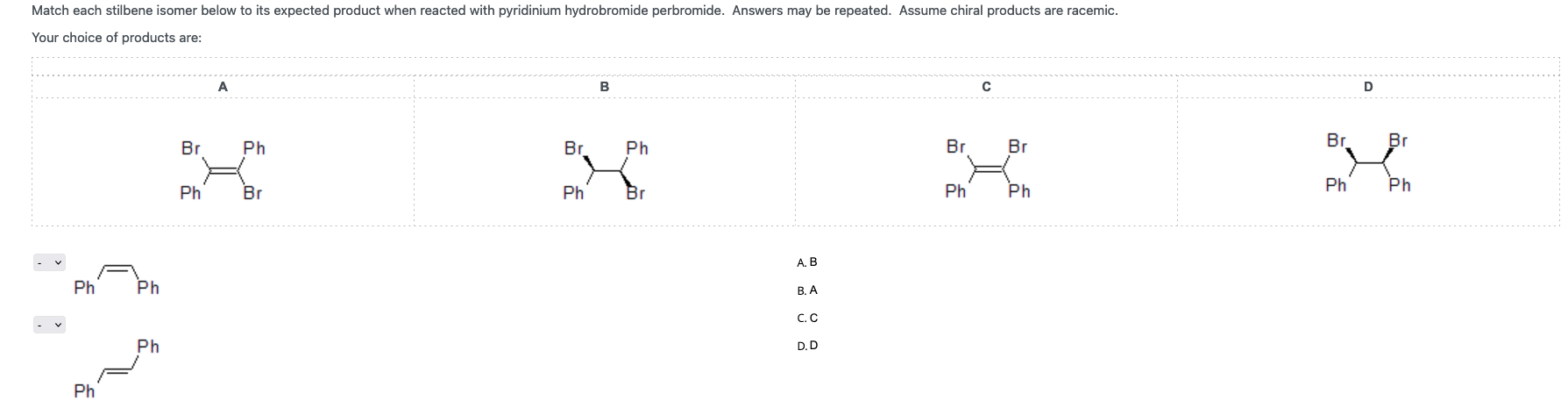 Your Choice Of Products Are A B C D 1
