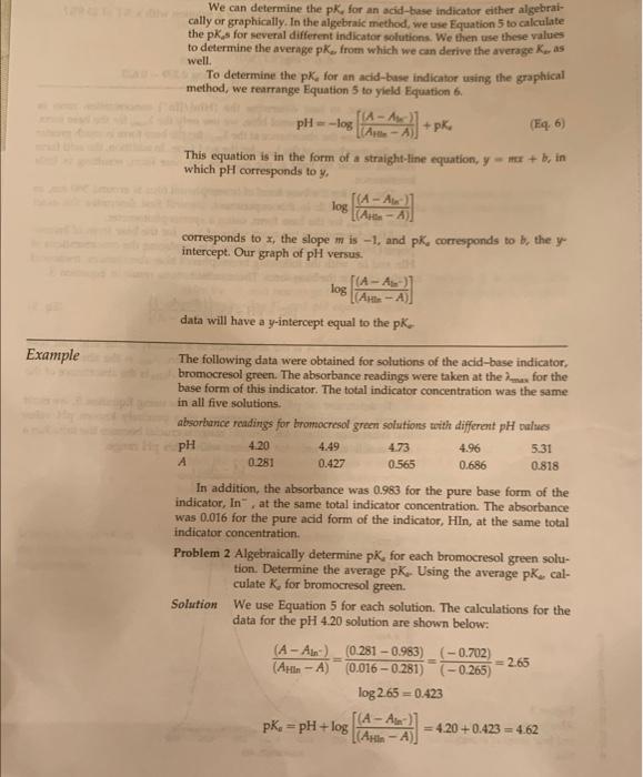 Figure 1 Molecular Strictiares Of Acid And Base Forms Of Bromophenot Mier Equation 2 Shows The Equilibrium Constant Ex 3