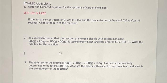 2co O2 2co2 If The Initial Concentration Of O2 Was 0 100m And The Concentration Of O2 Was 0 050m After 14 Seconds Wha 1
