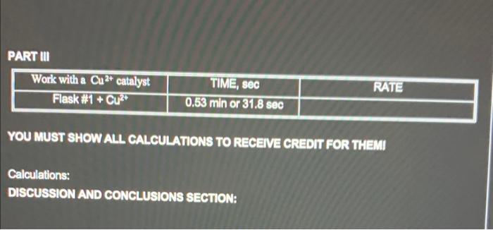 Congentration Of Stock Solutions M Mollh You Must Show All Calculations To Receive Credi For Themi Calculations Par 4