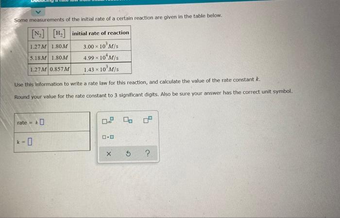 Please Round The Value For The Rate Constant To 3 Significant Digits Also Please Make Sure The Answer Has The Correct Un 1