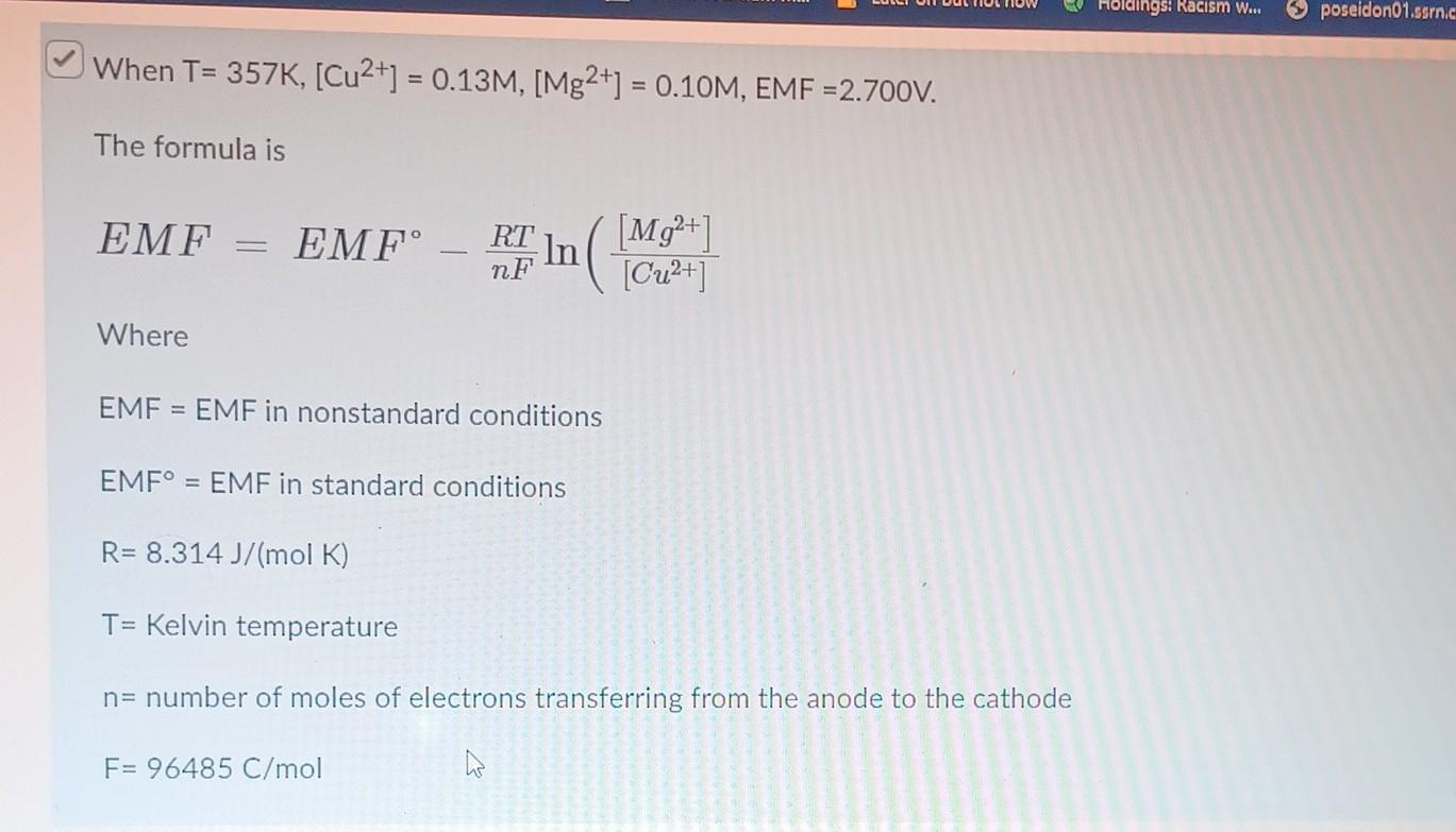 Select All That True Of The Voltaic Cell Shown C2t Aq Mg 5 Cu 5 Mg2 Aq The Oxidation Event Occurring In The Anode 3