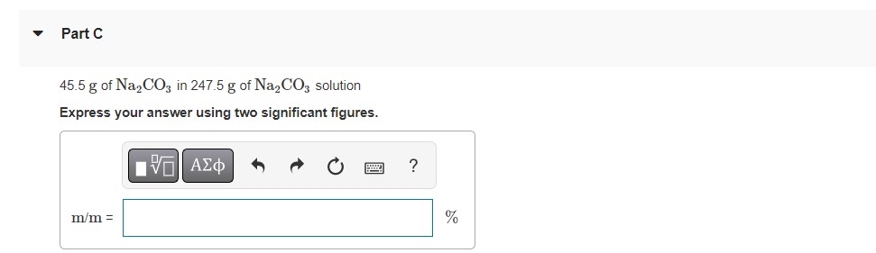 Calculate The Mass Percent M M For The Solute Part A In Each Of The Following Solutions 50 G Of Naoh In 335 G Of Naoh 2