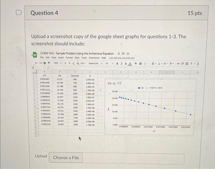 Using The Data From The Table And Google Sheet C When Entering Values In Scientific Notation Follow This Format 6 022x 5