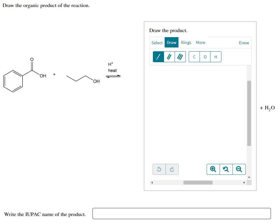 Draw The Organic Product Of The Reaction Write The Iupac Name Of The Product 1