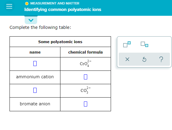 Complete The Following Table 1