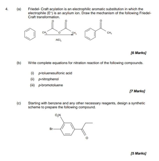 A Friedel Craft Acylation Is An Electrophilic Aromatic Substitution In Which The Electrophile E Is An Acylium Ion 1