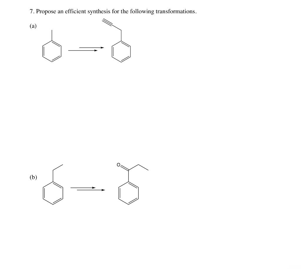 7 Propose An Efficient Synthesis For The Following Transformations A B 1
