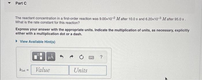 The Reactant Concentration In A Zero Order Reaction Was 6 00 10 2m After 165 S And 1 00 10 2m After 345 S What Is The R 2
