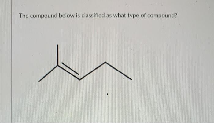 The Compound Below Is Classified As What Type Of Compound 1